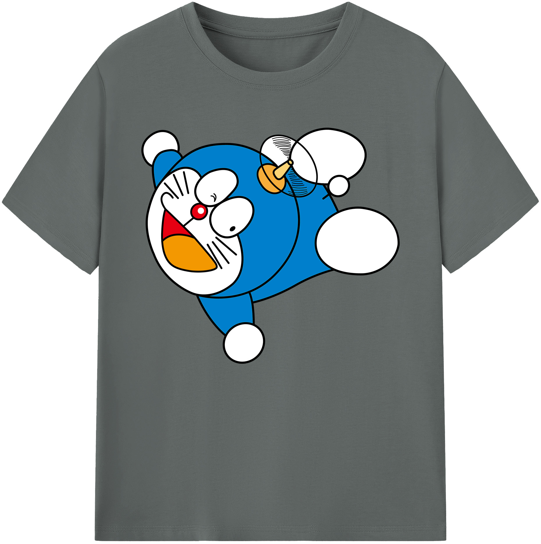 （画像用） ドラえもん Doraemon 綿100％ メンズ半袖Tシャツ｜肌触りやわらか＆通気性
